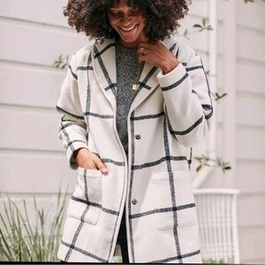 Marine Layer Plaid Coat